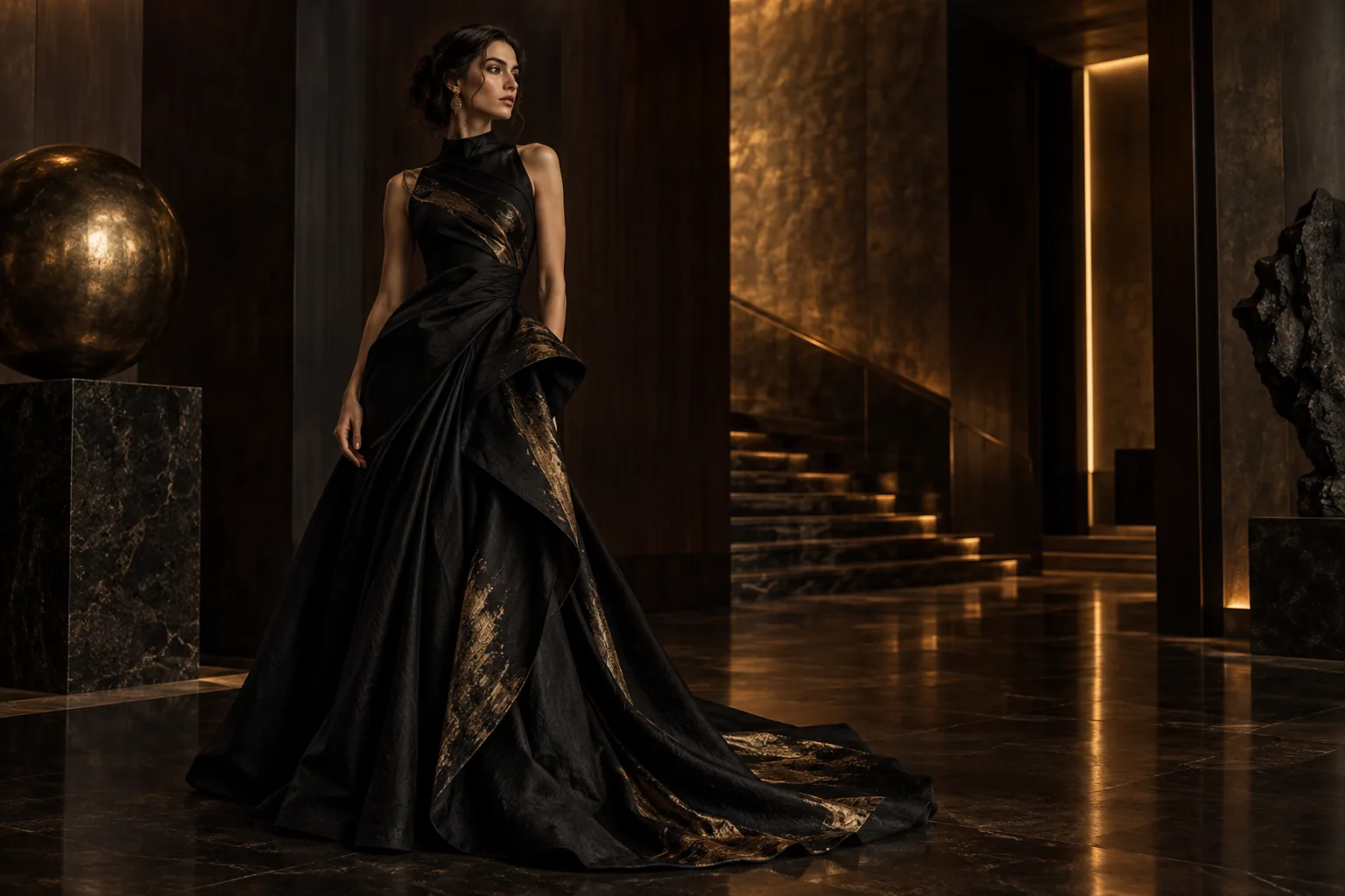 Золотой fantasy fashion-портрет